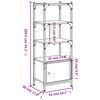 vidaXL Bookcase 3-Tier Grey Sonoma 41x30x109.5 cm Engineered Wood