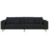 vidaXL Fabric Sofa with Cushion Black 208 cm Fabric