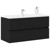vidaXL Bathroom Sink Cabinet with Drawer Black Oak 90 x 38.5 x 45 cm