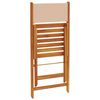 vidaXL Folding Garden Chairs 4 pcs Beige Fabric and Solid Wood