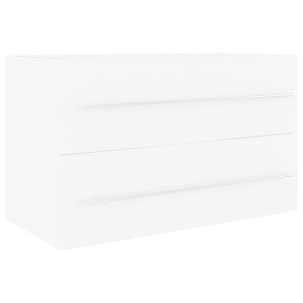 vidaXL Sink Cabinet White 80x38.5x48 cm Engineered Wood