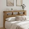 vidaXL LED Headboard Artisan Oak 180x18.5x103.5 cm Engineered Wood