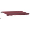 vidaXL Retractable Awning Burgundy 400 x 200 cm Fabric