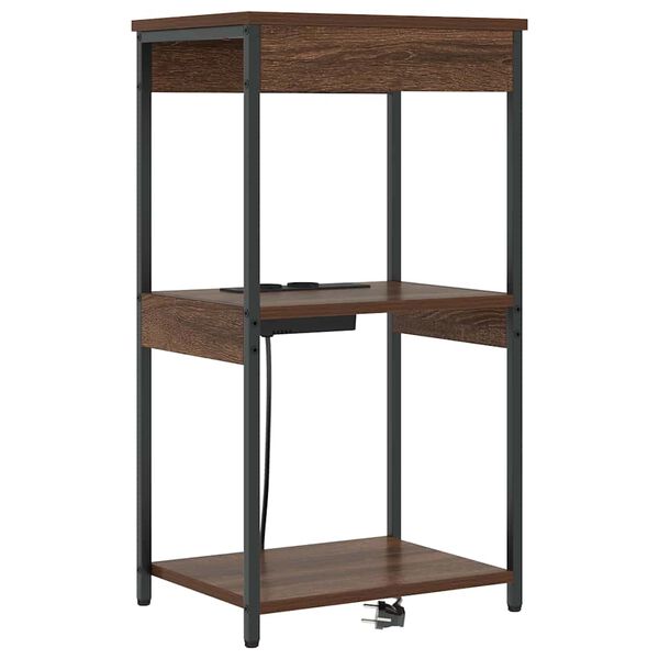 vidaXL Bedside Cabinet Brown Oak 41 x 31 x 76 cm Engineered Wood