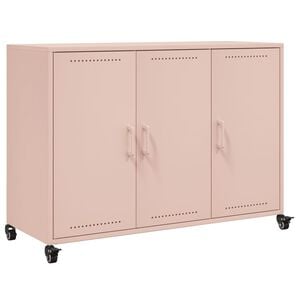 vidaXL Sideboard Pink 100,5x39x72 cm Steel