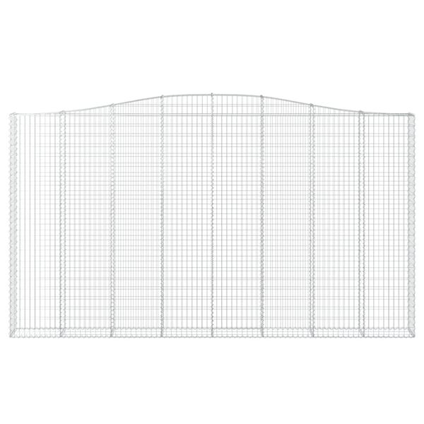 vidaXL Arched Gabion Baskets 4 pcs 400x30x220/240 cm Galvanised Iron