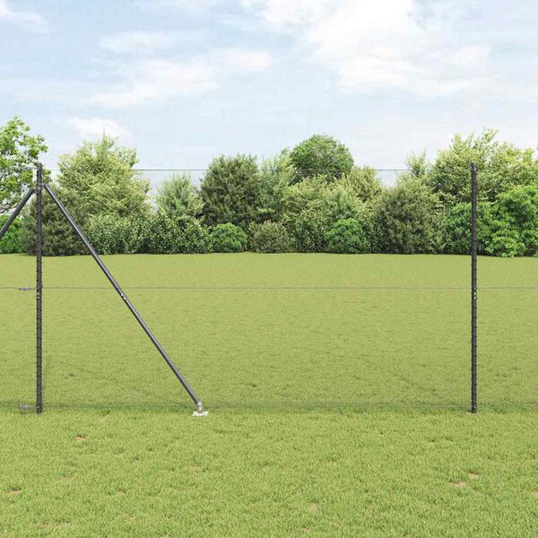 vidaXL Fence Post Grey 25 x 1.5 m (13 mm mesh) Steel