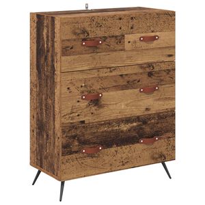 vidaXL Chest of Drawers Old Wood 69.5 x 34 x 90 cm Engineered Wood