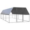 vidaXL Outdoor Chicken Cage 3x8x2 m Galvanised Steel
