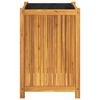 vidaXL Garden Planter with Liner 50x50x75 cm Solid Wood Acacia