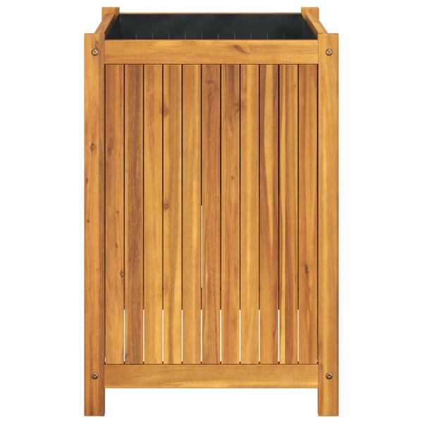 vidaXL Garden Planter with Liner 50x50x75 cm Solid Wood Acacia