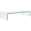 vidaXL TV Stand/Monitor Riser Glass Clear 70x30x13 cm