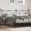 vidaXL Metal Replace Headboard Black 200cm