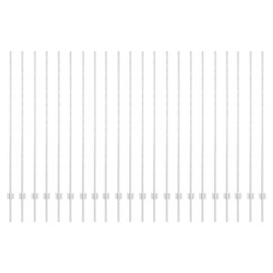 vidaXL Fence Post 22 pcs Silver 200 cm Steel