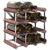 vidaXL Wine Rack for 12 Bottles Brown Solid Wood Pine