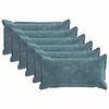 vidaXL Cushion Cover 6 pcs HOUTEN Blue 40 x 80 cm Chenille Fabric