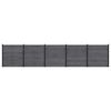 vidaXL Fence Set 5 pcs 872 x 186 cm WPC and Aluminium Grey