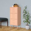 vidaXL Storage Cabinet Pink 42.5x35x101.5 cm Steel