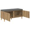 vidaXL Hall Bench with Cushion with Door Artisan Oak 100 x 38 x 46 cm