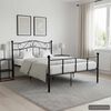 vidaXL Bed Frame without Mattress Black Metal 120x200 cm
