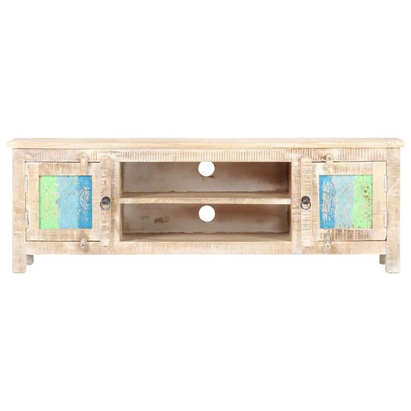 vidaXL TV Cabinet 120x30x40 cm Rough Acacia Wood