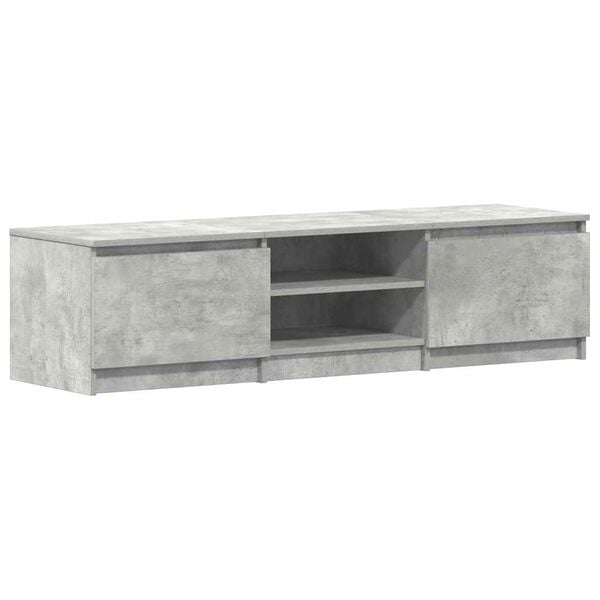 vidaXL TV Cabinet Concrete Grey 140x40x35.5 cm Engineered Wood
