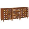 vidaXL Sideboard 3 pcs Walnut Solid Mango Wood