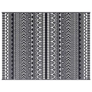 vidaXL Outdoor Rug ARAKIL Black and white 300 x 400 cm PP