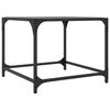 vidaXL Coffee Tables with Black Glass Top 2 pcs 50x50x40 cm Steel