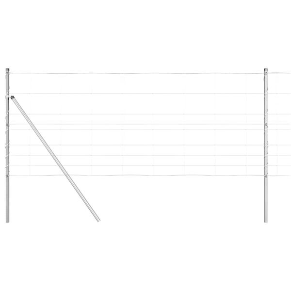 vidaXL Fence Post Galvanized 25 x 1 m Steel