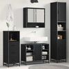 vidaXL Bathroom Furniture Set 3 pcs Black Oak Engineered Wood
