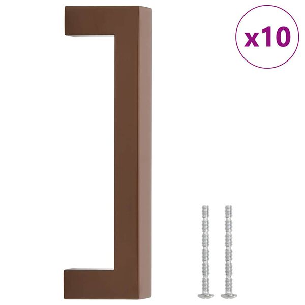 vidaXL Cabinet Handles 10 pcs Bronze 128 mm Stainless Steel