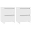 vidaXL Bedside Cabinets 2 pcs White 30x30x40 cm Engineered Wood
