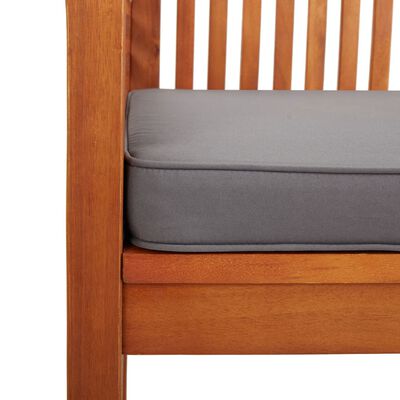vidaXL 2-Seater Garden Bench with Cushion 120 cm Solid Wood Acacia