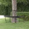 vidaXL Half Round Tree Bench &Oslash;159 cm Black Steel