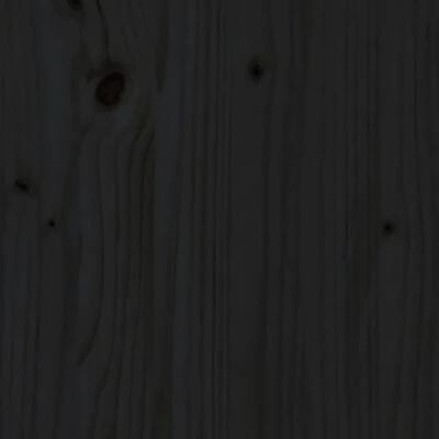 vidaXL Bed Headboard Black 96x4x100 cm Solid Wood Pine