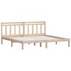 vidaXL Bed Frame without Mattress Solid Wood 200x200 cm (810037+814114)
