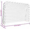 vidaXL Football Goal with Net White 214x75x152 cm Steel&Polyester
