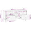 vidaXL TV Cabinet Black 100x33x46 cm Solid Wood Mango