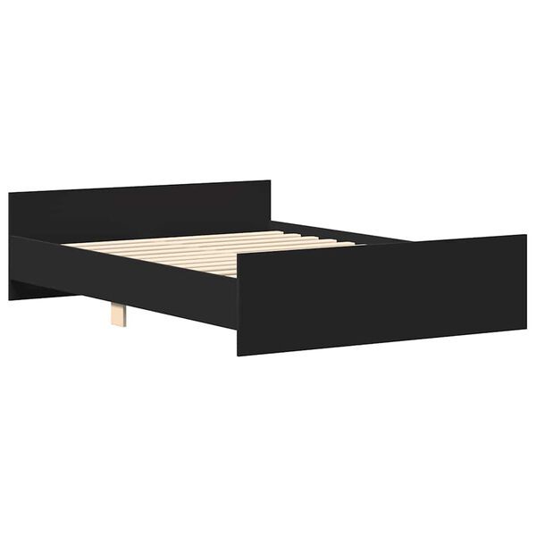 vidaXL Bed Frame without Mattress Black 150x200 cm King Size