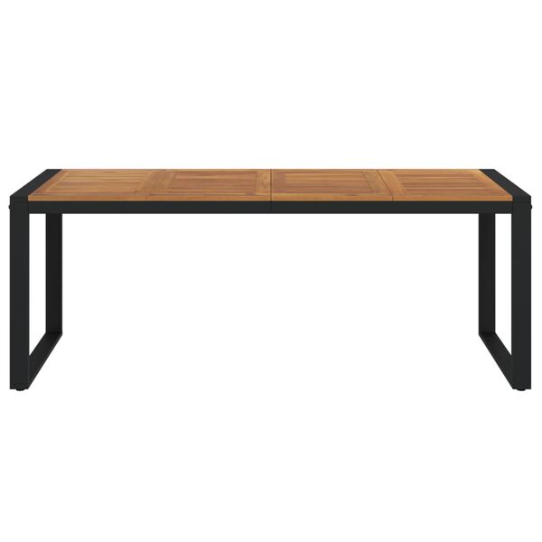vidaXL Garden Table with U-shaped Legs 200x90x75 cm Solid Wood Acacia