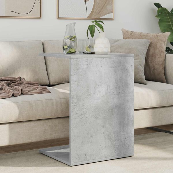 vidaXL Side Table Concrete Grey 45 x 40 x 62.5 cm Engineered Wood