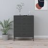 vidaXL Chest of Drawers Anthracite 80x35x101.5 cm Steel