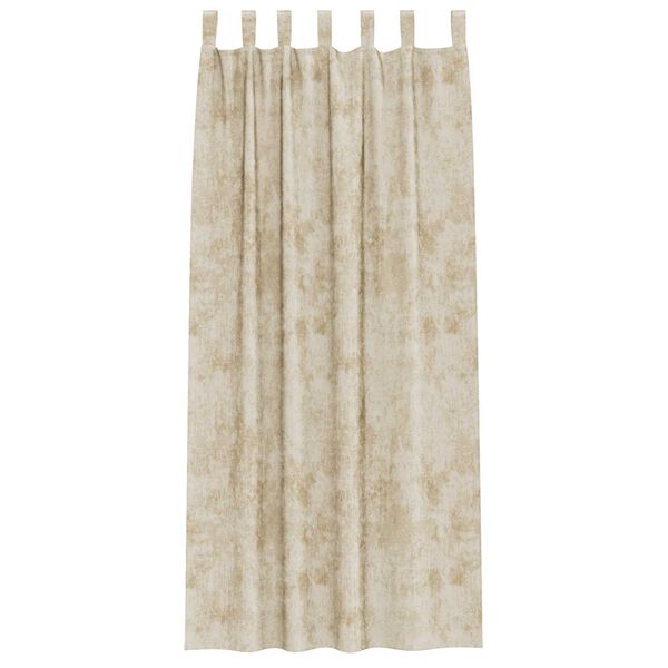 vidaXL Velvet Curtains with Curtains 2 pcs Cream 225 x 140 cm Velvet