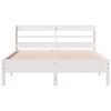 vidaXL Bed Frame without Mattress White 150x200 cm King Size Solid Wood Pine