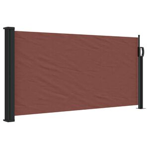 vidaXL Retractable Side Awning Brown 100x300 cm