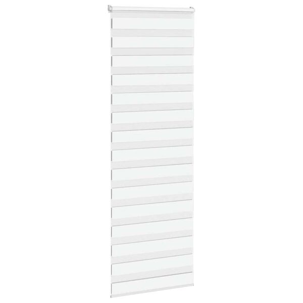 vidaXL Zebra Blind White 75x200 cm Fabric Width 70.9 cm Polyester