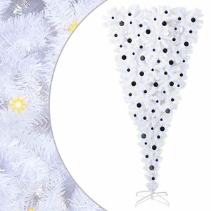 vidaXL Artificial Christmas Tree with Stand White 240 cm PVC and Steel