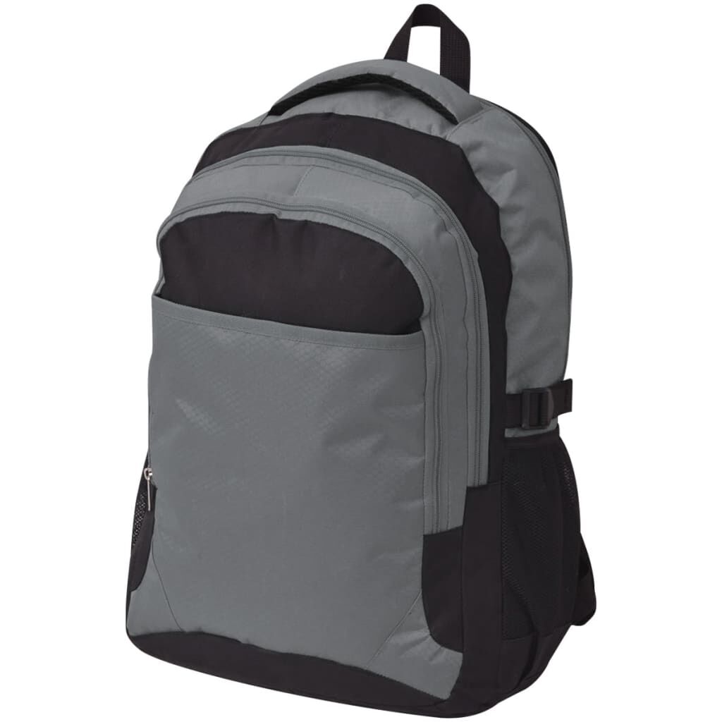 Black and grey backpack deals