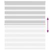 vidaXL Zebra Blind Light Grey 135x100 cm Fabric Width 130.9 cm Polyester